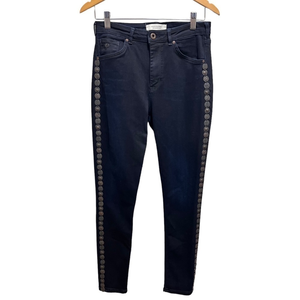 Scotch & Soda Metal Embellished High Rise Skinny Jeans Size 30